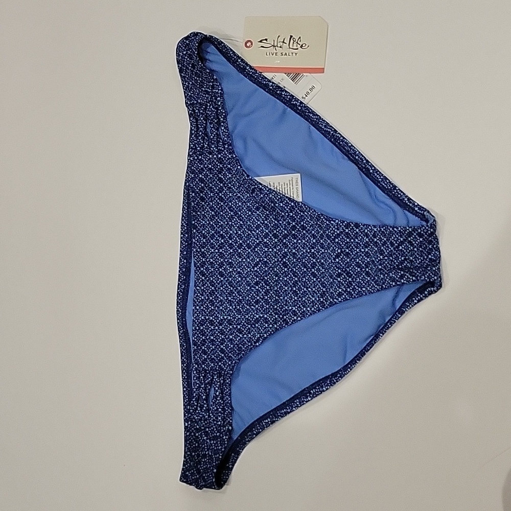 Salt Life Live Salty Bay Blue Swimsuit Bottom w/Side Inset ~ Sz XL NWT